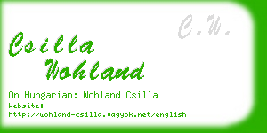 csilla wohland business card